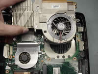 Remove laptop cooling fan