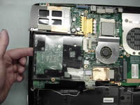 Remove laptop system board