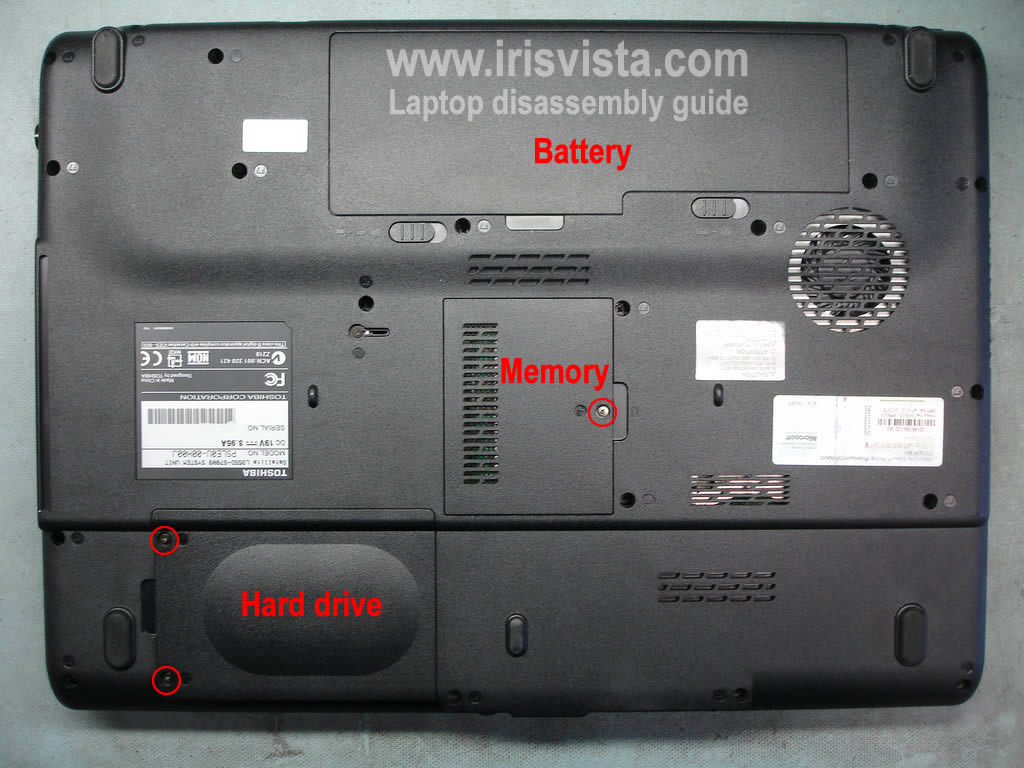 laptop battery removal